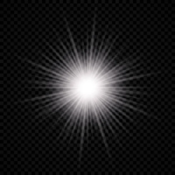 렌즈 섬광의 광선 효과 — 스톡 벡터