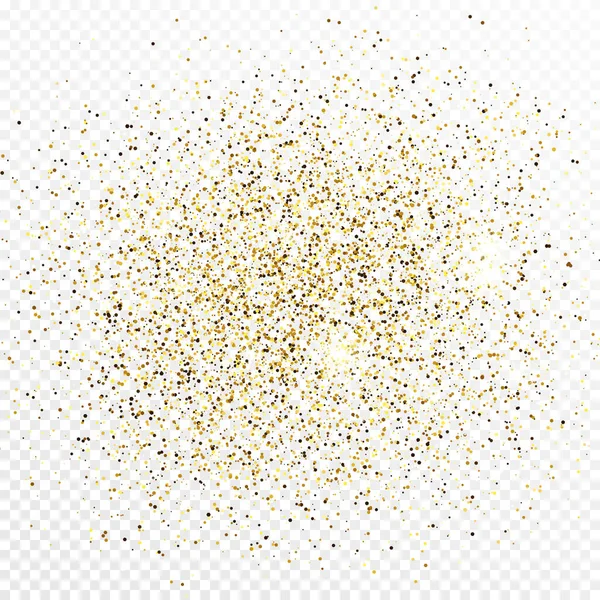 Złoty brokat uroczyste tło konfetti — Wektor stockowy