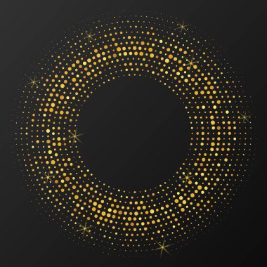 Soyut altın parlayan yarım ton noktalı arkaplan