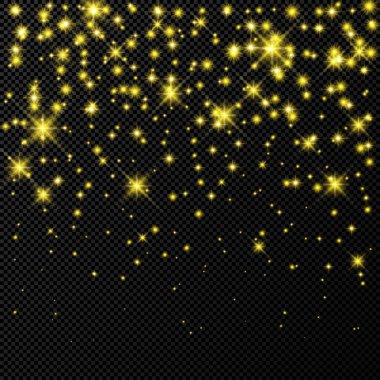 Yıldızlı ve tozlu altın arkaplan