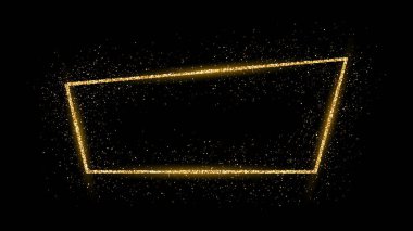 Parıltılı altın çerçeve