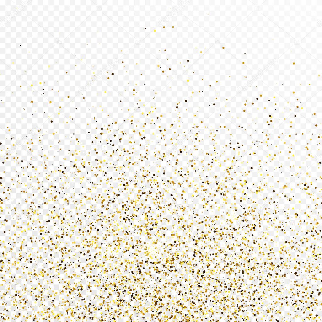 Gold glitter celebratory confetti background