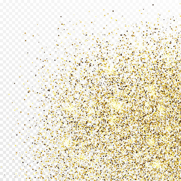 Gold glitter celebratory confetti background