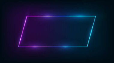 Parlak efektli neon çerçeve 