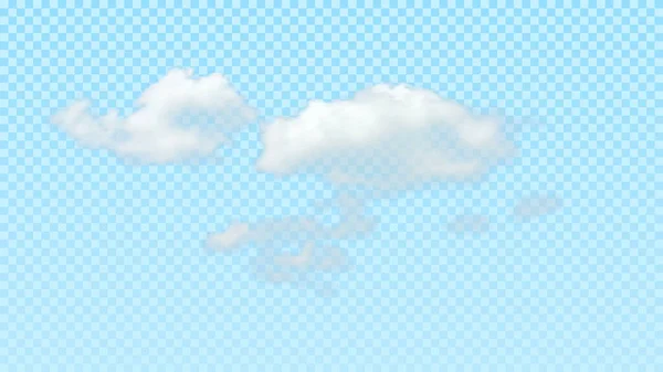 Nube realista aislada sobre fondo transparente — Vector de stock