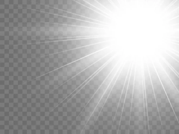 Ηλιακό φως σε διαφανές φόντο — Διανυσματικό Αρχείο