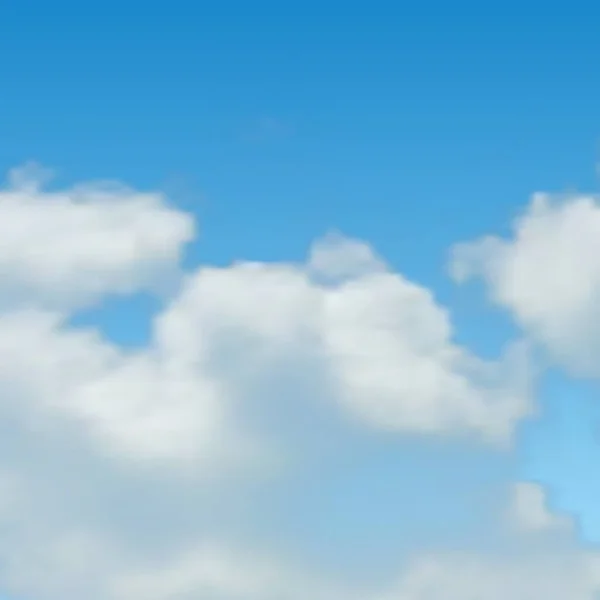 青空に雲が浮かぶ自然背景 — ストックベクタ