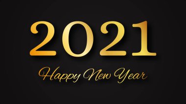 2021 Mutlu yıllar altın arkaplan