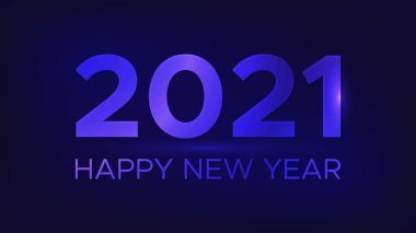 2021 Mutlu Yıllar Neon geçmişi. Noel tebrik kartı, el ilanı ya da posterleri için ışıkları olan soyut neon fon. Vektör illüstrasyonu