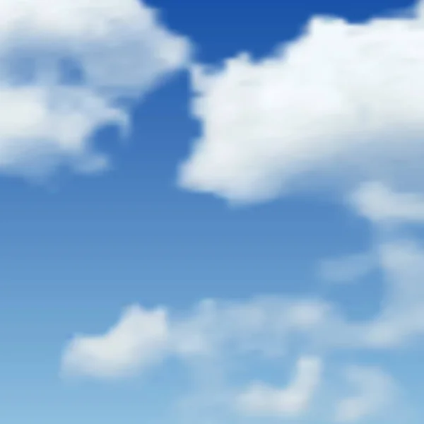 Φυσικό Φόντο Σύννεφο Στον Γαλάζιο Ουρανό Ρεαλιστικό Σύννεφο Μπλε Φόντο — Διανυσματικό Αρχείο