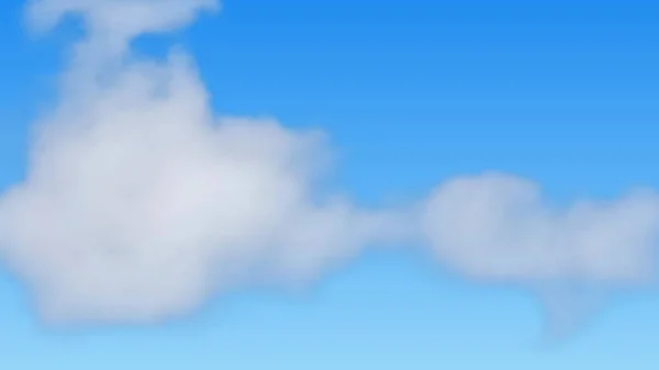 Fondo natural con nube en el cielo azul — Vector de stock