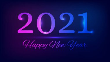 2021 Mutlu yıllar neon fon