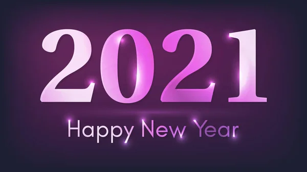 2021 Feliz Ano Novo fundo de néon —  Vetores de Stock
