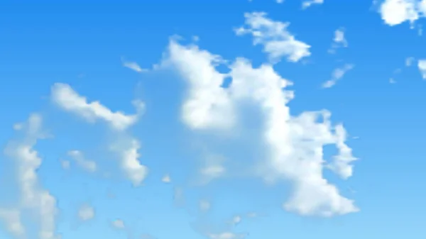 Fond naturel avec nuage sur ciel bleu — Image vectorielle