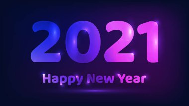 2021 Mutlu yıllar neon fon