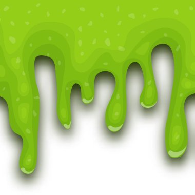Yeşil sıvı balçık damlası
