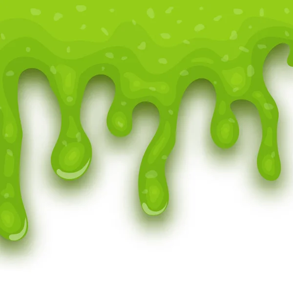 Green dripping liquid slime — Stock Vector