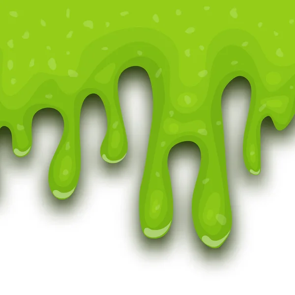 흐르는 녹색 액체 점액 — 스톡 벡터