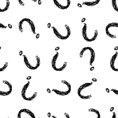 Karalama soru işareti olan kusursuz desen