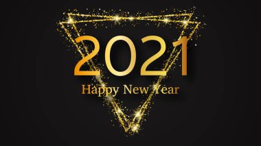 2021 Mutlu yıllar altın arkaplan