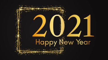2021 Mutlu yıllar altın arkaplan