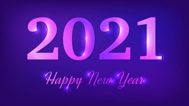 2021 Mutlu yıllar neon fon