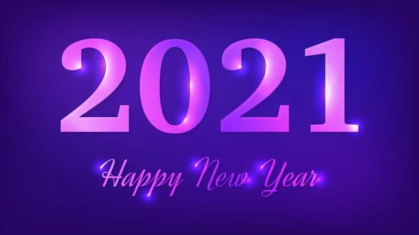 2021 Feliz Ano Novo fundo de néon —  Vetores de Stock