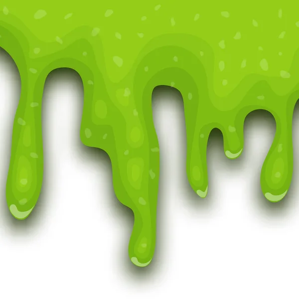 Zelený kapající tekutý sliz — Stockový vektor
