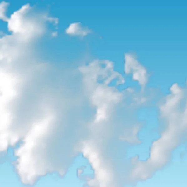 Naturlig bakgrund med moln på blå himmel — Stock vektor