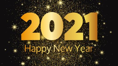 2021 Mutlu yıllar altın arkaplan