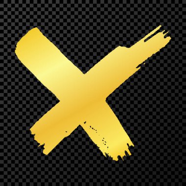 Altın grunge fırça darbeleri