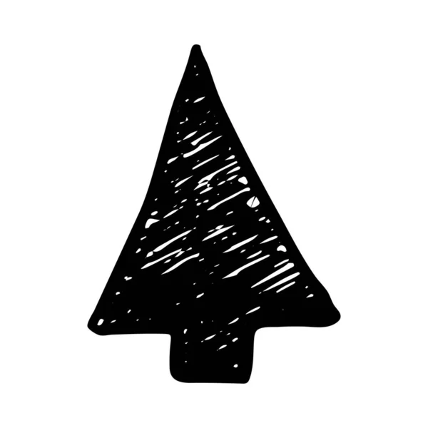 Freccia disegnata a mano nera — Vettoriale Stock