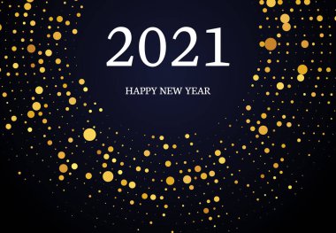 2021 Mutlu yeni yıl altın parıltısı desenleri