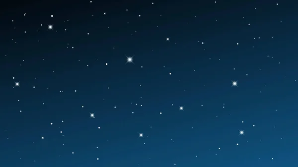 Céu noturno com muitas estrelas — Vetor de Stock