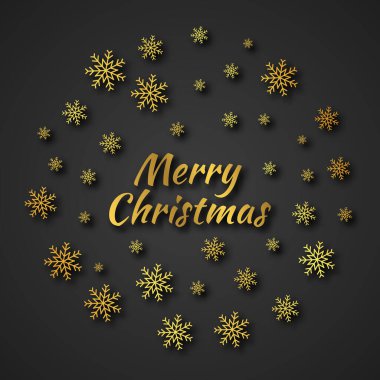 Kar taneli Noel afişi