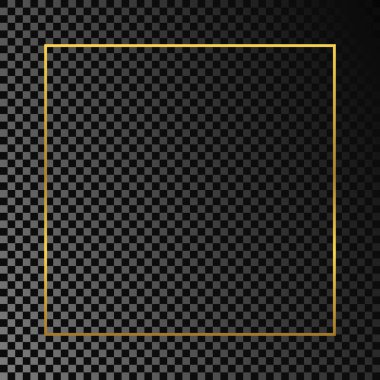 Altın parlayan kare çerçeve