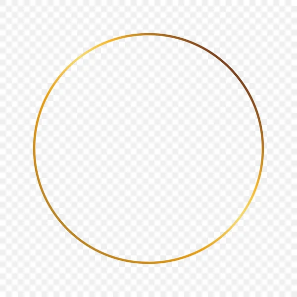 Gold glowing circle frame — Stock Vector