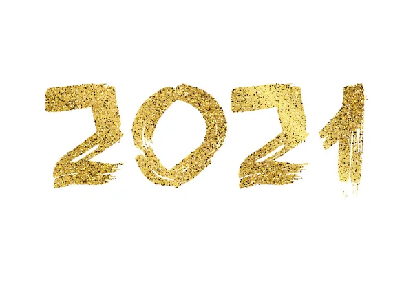 2021 золотий блиск гранжевий написи — стоковий вектор