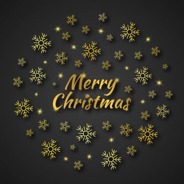 Kar taneli Noel afişi