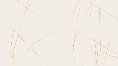 Beyaz arka planda altın sarısı Kintsugi çatlak deseni. Kırık mermere benzeyen altın çatlakların dokusu. Düğün kartları, posterler ve lüks tasarım şablonları için ideal. Vektör illüstrasyonu