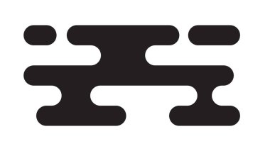 Geleneksel Asya tarzı bulut Japon ve Çin motiflerinden esinlenilmiştir. Baskı ve tasarım için basit siyah dekoratif element. Vektör illüstrasyonu