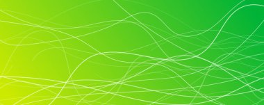 Dalga ışınlarıyla soyut eğimli arkaplan. Hareket bulanık beyaz kıvrımlı soyut yeşil eğimli arkaplan. Başlık pankartı. Parlak soyut sunum arkaplanı. Vektör illüstrasyonu