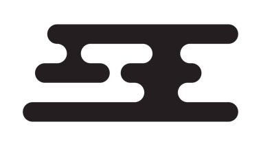 Geleneksel Asya tarzı bulut Japon ve Çin motiflerinden esinlenilmiştir. Baskı ve tasarım için basit siyah dekoratif element. Vektör illüstrasyonu