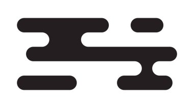 Geleneksel Asya tarzı bulut Japon ve Çin motiflerinden esinlenilmiştir. Baskı ve tasarım için basit siyah dekoratif element. Vektör illüstrasyonu