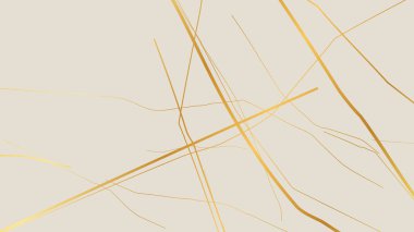 Beyaz arka planda altın sarısı Kintsugi çatlak deseni. Kırık mermere benzeyen altın çatlakların dokusu. Düğün kartları, posterler ve lüks tasarım şablonları için ideal. Vektör illüstrasyonu