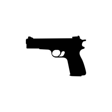 El Silahının Silueti, ayrıca Pistol, Düz Stil olarak da bilinir, Art Illustration, Logo Gram, Pictogram, Web sitesi veya Grafik Tasarım Elementi için kullanılabilir. Vektör İllüstrasyonu