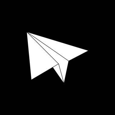 Aircraft Toy or Paper Plane Shape Inspired by Paper Origami Form, can use for Logo Gram, Pictogram, Website, Apps, or Graphic Design Element. Vector Illustration