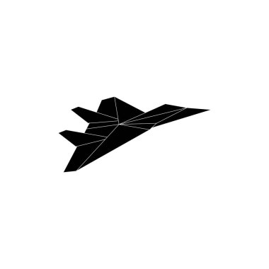 Aeroplane or Air Plane or Jet Aircraft Shape Inspired by Paper Origami Form, can use for Logo Gram, Pictogram, Website, Apps, or Graphic Design Element. Vector Illustration