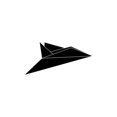 Aeroplane or Air Plane or Jet Aircraft Shape Inspired by Paper Origami Form, can use for Logo Gram, Pictogram, Website, Apps, or Graphic Design Element. Vector Illustration