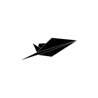 Aeroplane or Air Plane or Jet Aircraft Shape Inspired by Paper Origami Form, can use for Logo Gram, Pictogram, Website, Apps, or Graphic Design Element. Vector Illustration